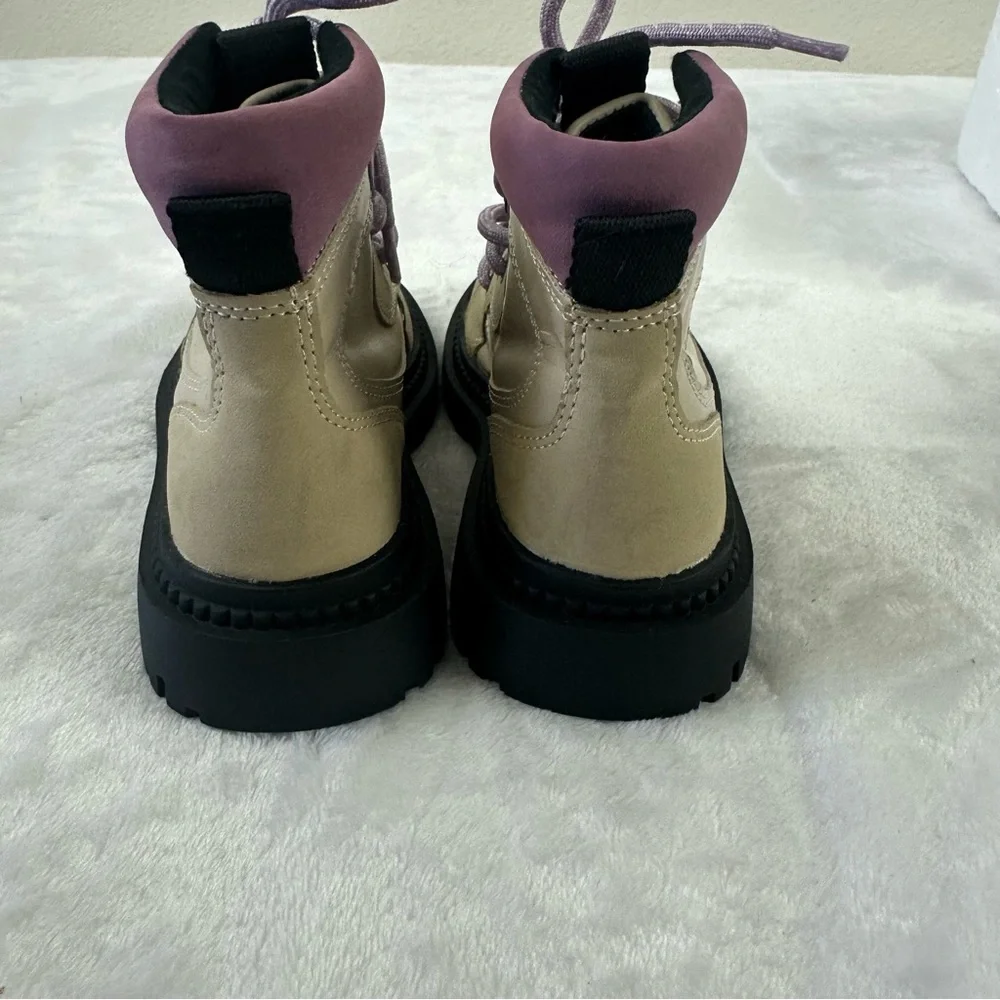 Zara Kids Size 29 Multicolor Hiking Books Beige Tan Purple Gorpcore Outdoorsy - Picture 3 of 8